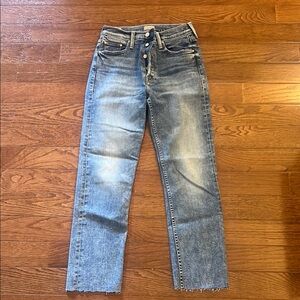 MOTHER tomcat fray ankle jeans